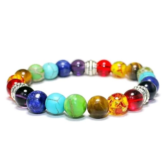 Natural Stone (Healing Balance)-(Meditation)-(Chakra)-(Yoga)-(Bracelet)-$30.00 - Picture 2 of 5